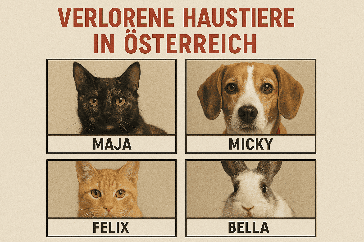 Verlorene Haustiere Österreich